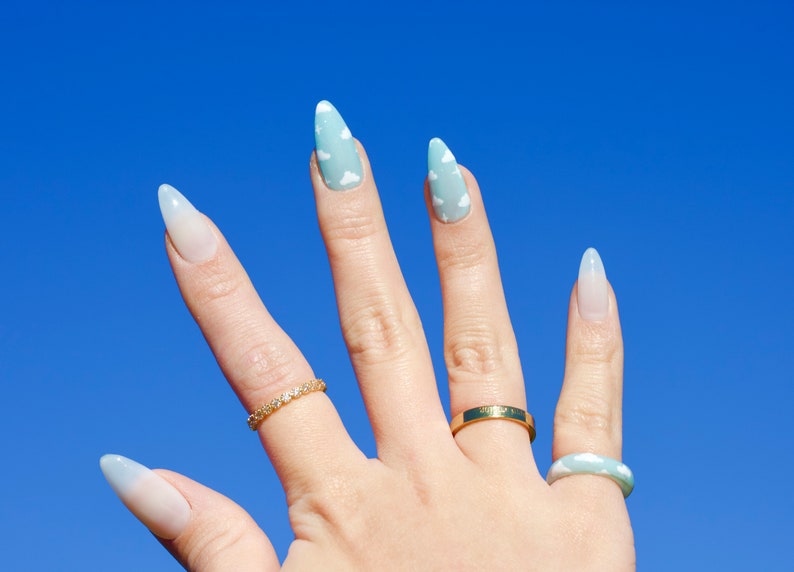 Pastel Cloud Nails 1